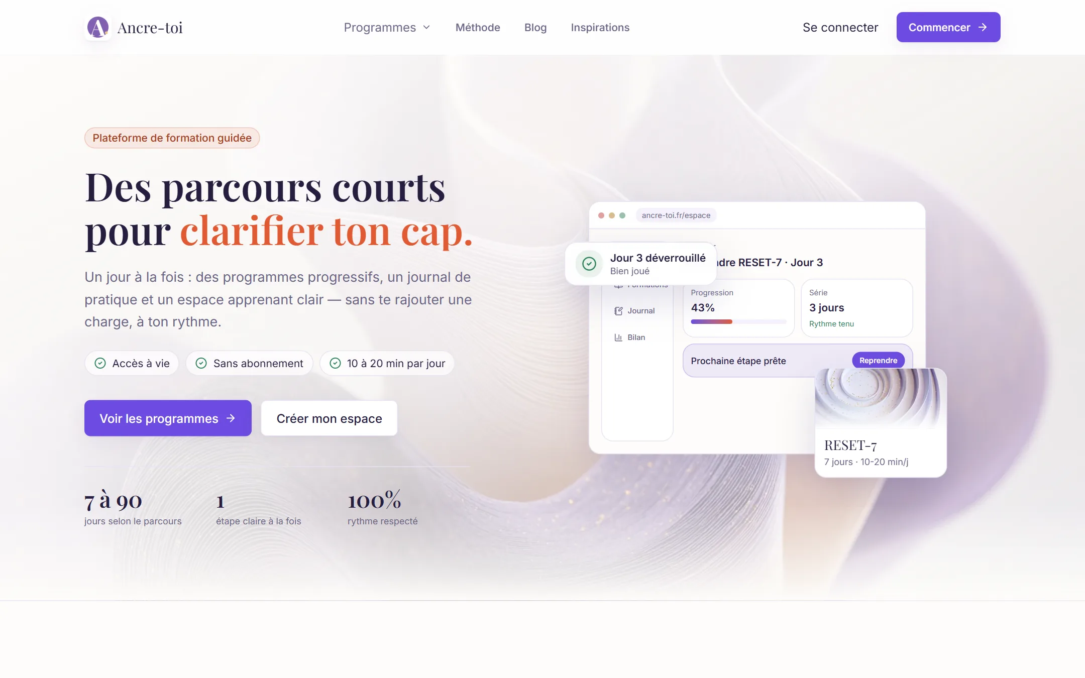 Ancre-toi — page d'accueil