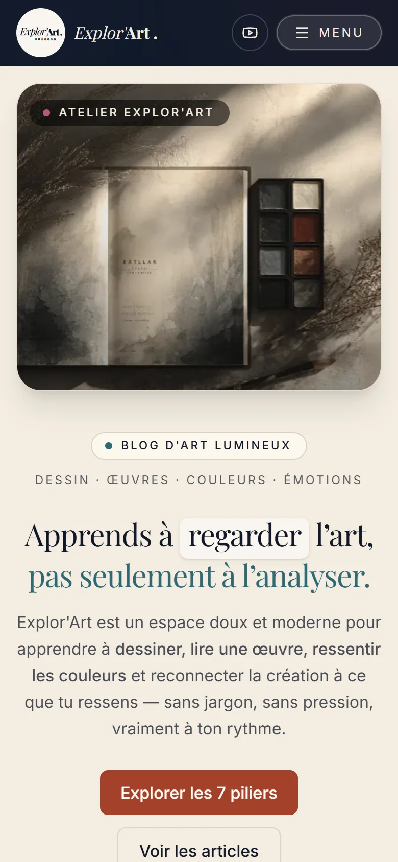 Explor'Art — en version mobile
