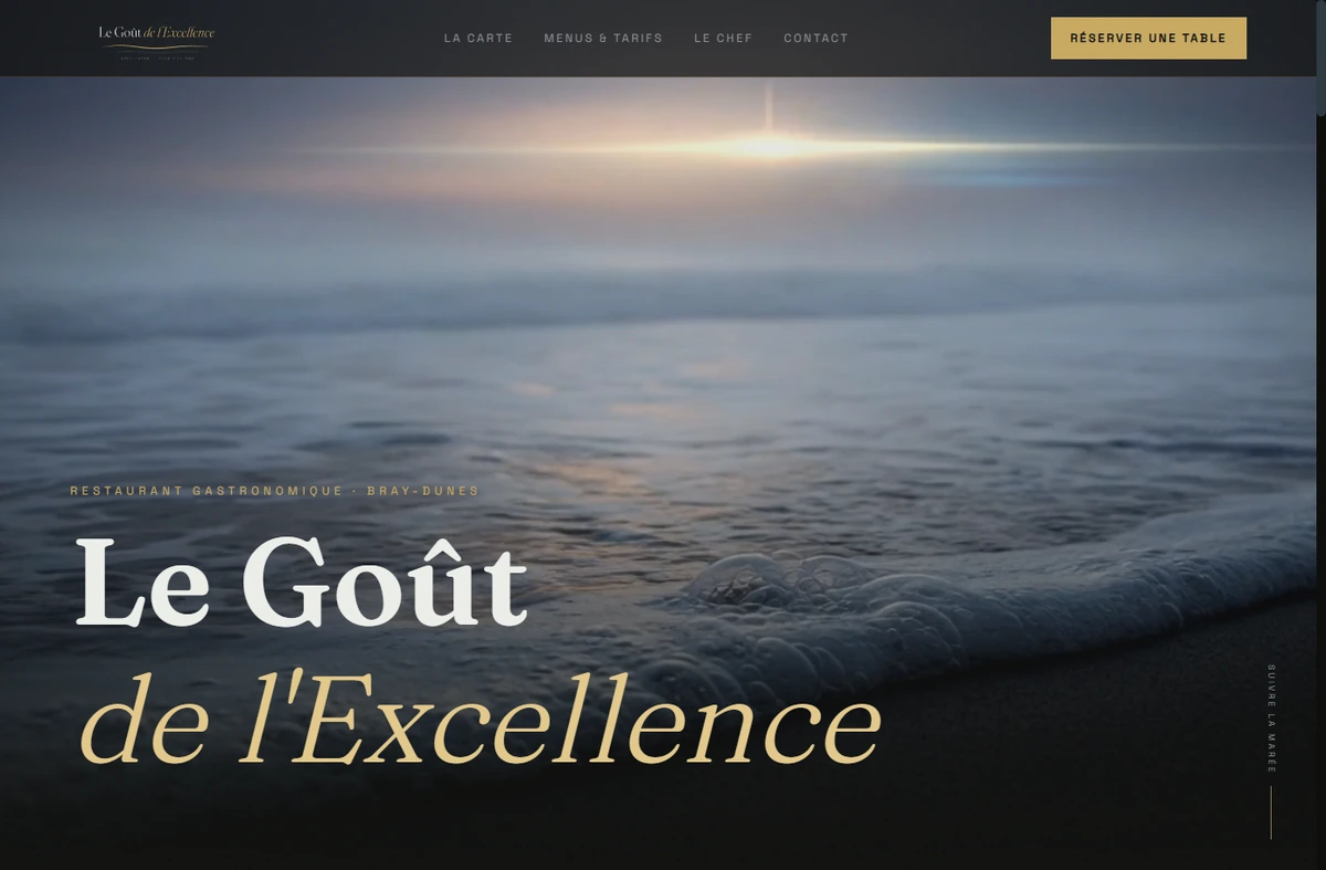 Le Goût de l'Excellence — écran 1