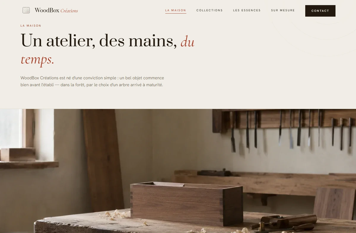 WoodBox Créations — écran 4